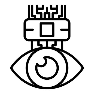 Ai göz insansı simgesi, anahat tarzı