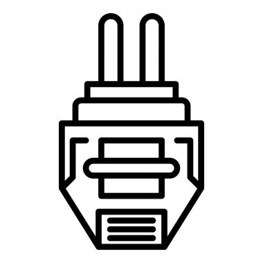 Anti mite elektrik fiş simgesi, anahat tarzı