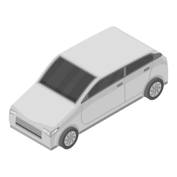 Icono gris del coche, estilo isométrico — Vector de stock