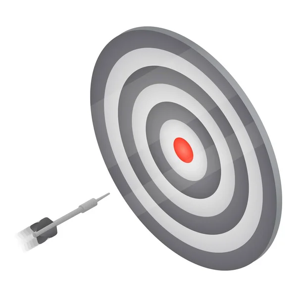 Darts Zielsymbol, isometrischer Stil — Stockvektor