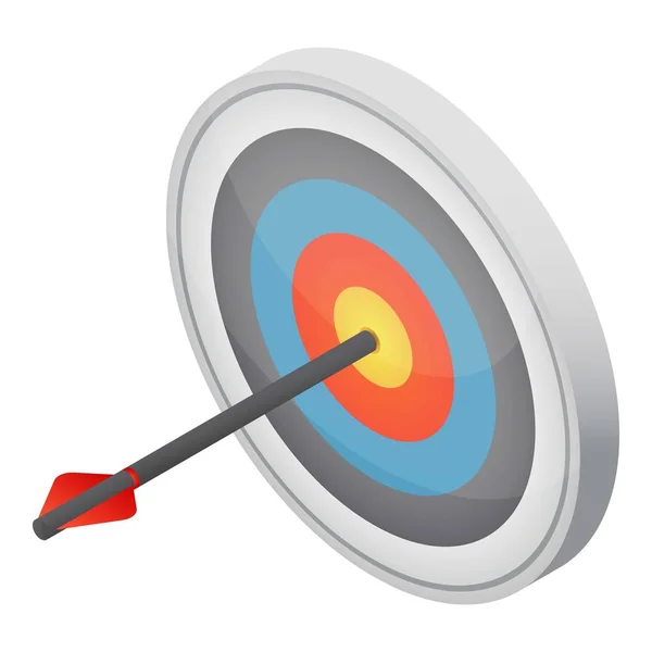 Färgglada Arch Target ikon, isometrisk stil — Stock vektor