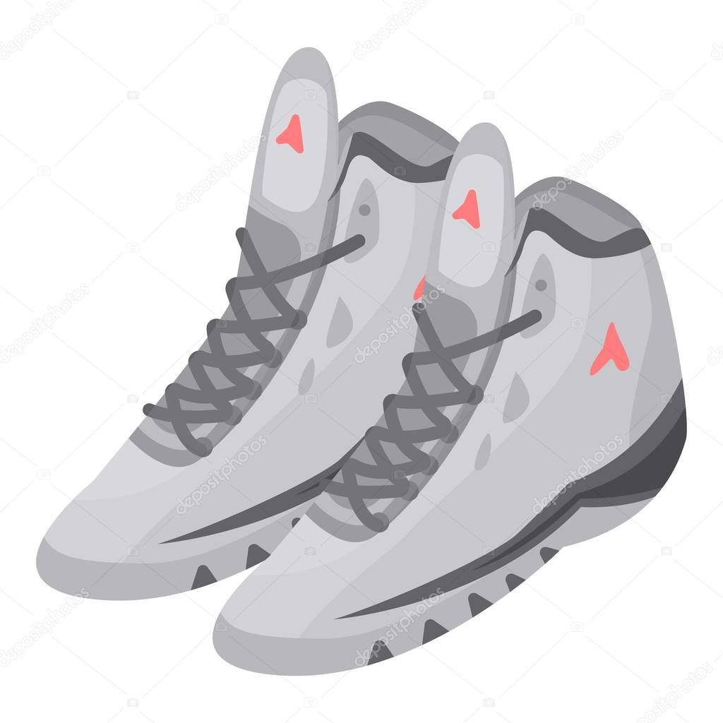 Basketball shoes icon. Isometric of basketball shoes vector icon for web design isolated on white background