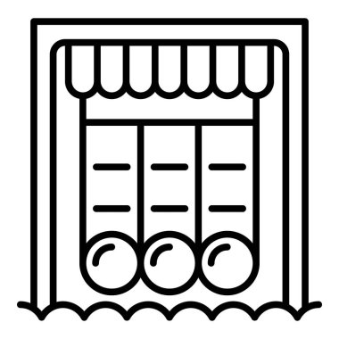 Üç su kaydırağı simgesi, anahat stili