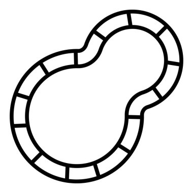 Alt havuz simgesi, anahat stili