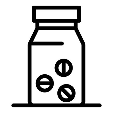 Hapı şişe simgesi, anahat stili