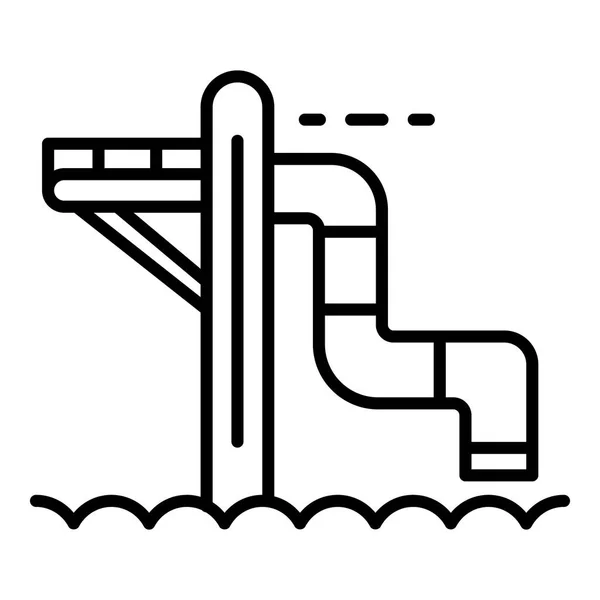 Vatten rörs bild ikon, dispositionsformat — Stock vektor