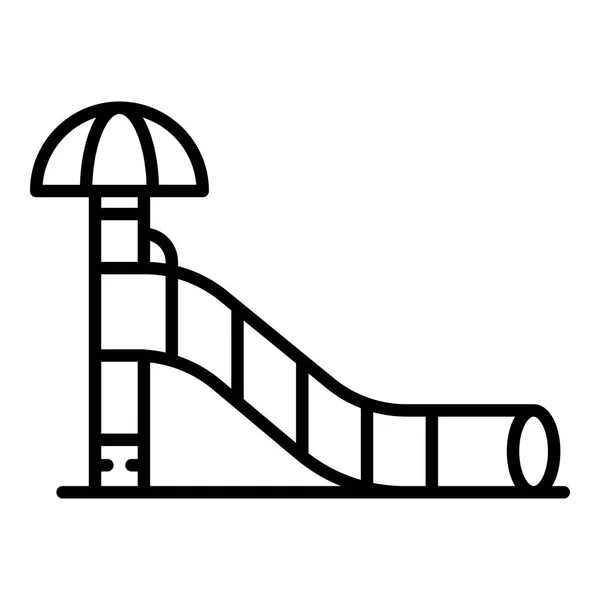Kind kleine glijbaan pictogram, omtrek stijl — Stockvector
