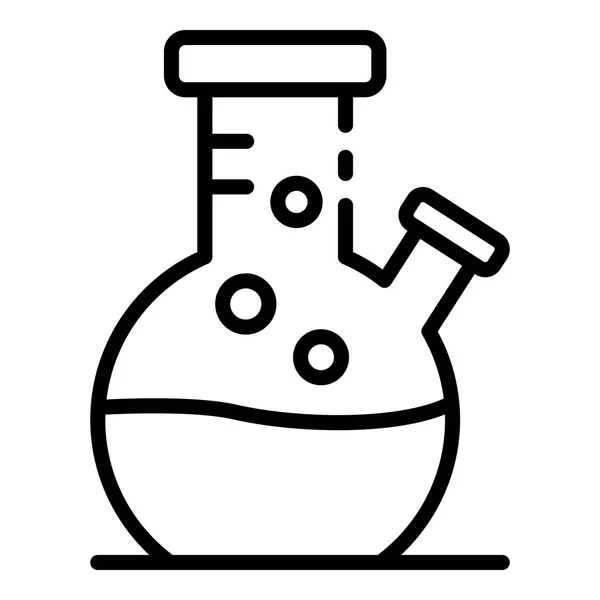 Icona del pallone del laboratorio, stile del profilo — Vettoriale Stock