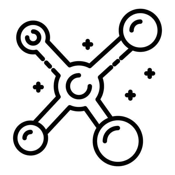 Moleculen icoon, outline stijl — Stockvector