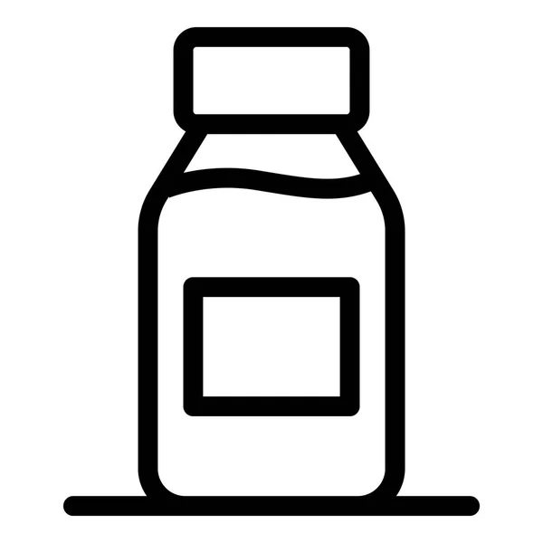 Icono de jarabe para la tos, estilo de esquema — Vector de stock