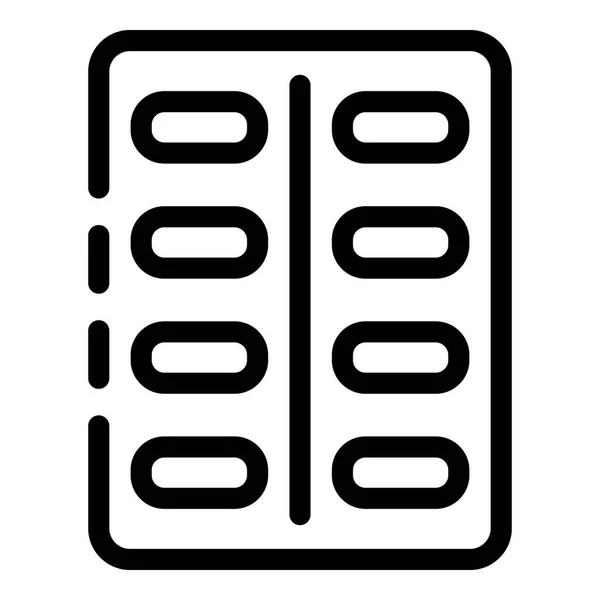 Kapszulazcsomagolás ikonja, vázlat stílusa — Stock Vector
