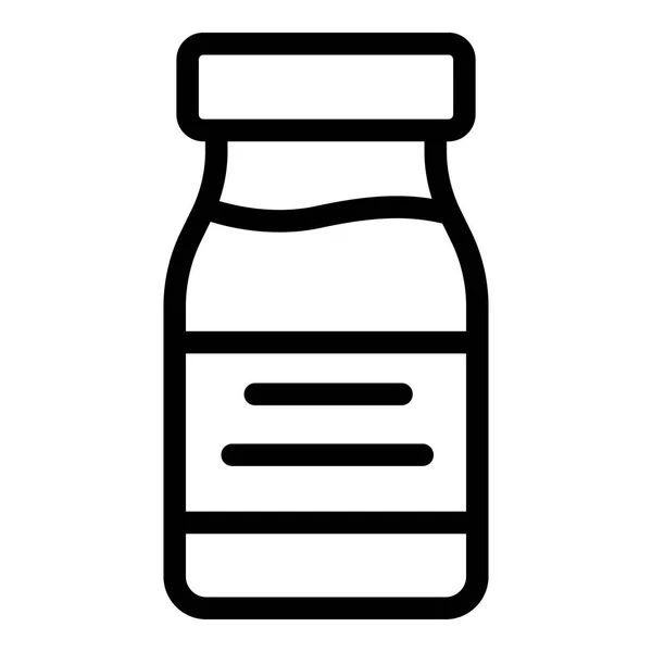 Medicijn fles pictogram, omtrek stijl — Stockvector