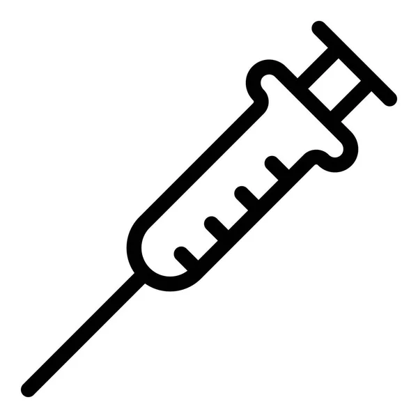 Значок шприца, стиль контура — стоковый вектор