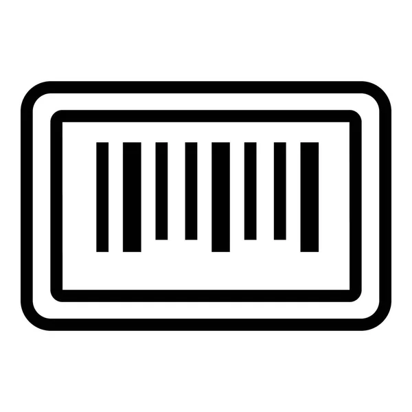 Barcode sticker icon, outline style — Stock Vector