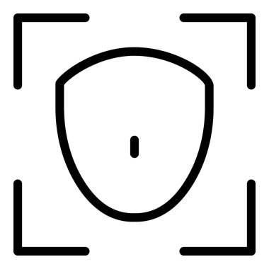 Akıllı telefon yüz algılama simgesi, anahat stili