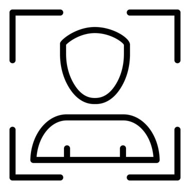 Akıllı telefon yüz id simgesi, anahat stili