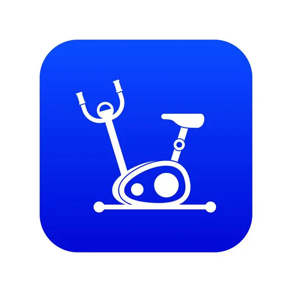 Bicicleta de ejercicio icono digital azul — Archivo Imágenes Vectoriales