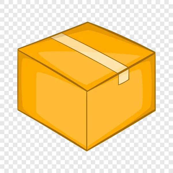 Cardboard box icon, cartoon style — Stock Vector