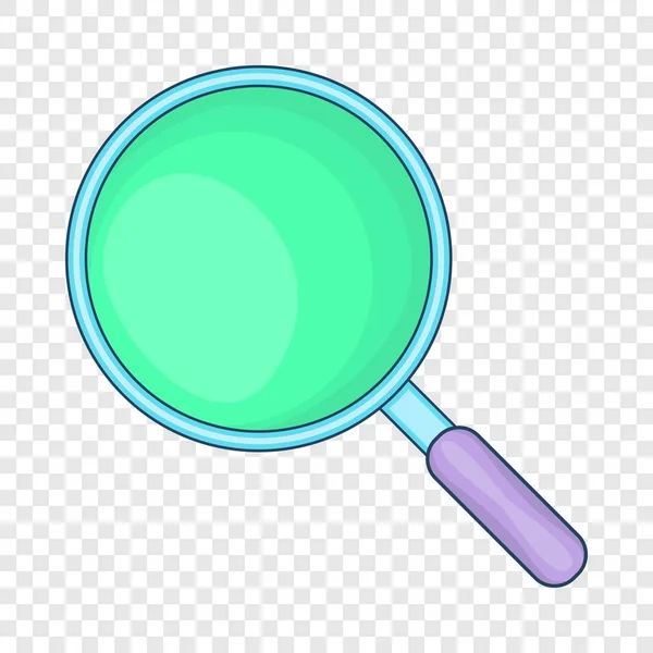 Magnifying glass icon, cartoon style — Stock Vector