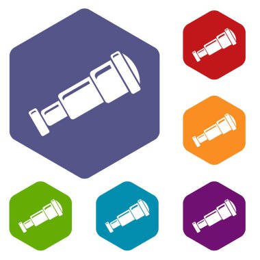 Spyglass simgeler vektör hexahedron