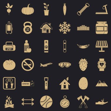 Kar Icons set, basit tarzı