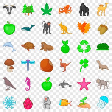 Biyo Icons set, karikatür tarzı