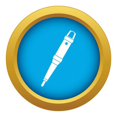 Grip dövme makinesi simgesi mavi vektör izole