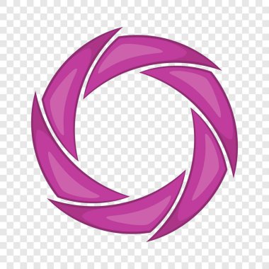 Renkli diyafram simgesi, karikatür tarzı