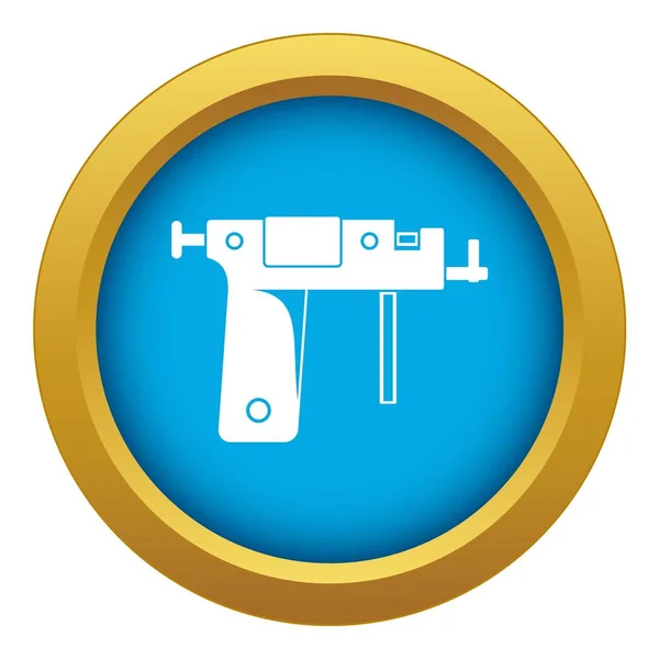 Piercing gun icon blue vector isolated — Stock Vector