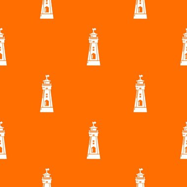 Sahil kulesi desen vektör turuncu