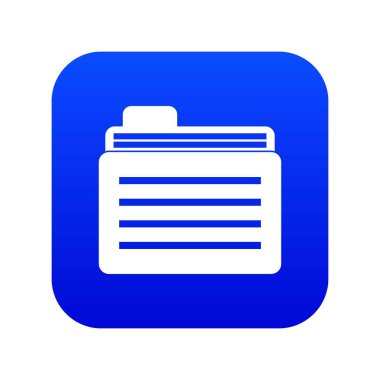 Dosya klasörü simgesi dijital mavi