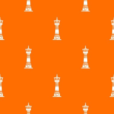 Uzun deniz feneri desen vektör turuncu