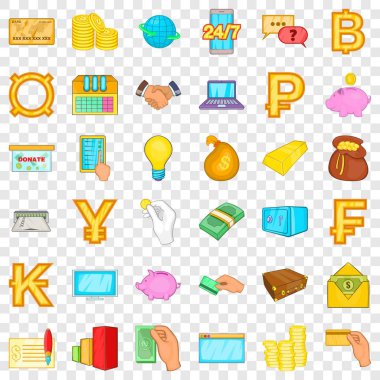 Kredi Icons set, karikatür tarzı