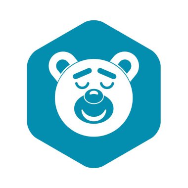 Oyuncak ayı simgesi, basit tarzı uyku