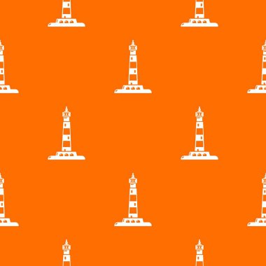 Okyanus deniz feneri desen vektör turuncu