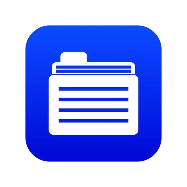 Fichier dossier icône numérique bleu — Image vectorielle