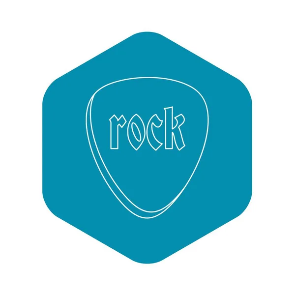 Icône pierre de roche, style contour — Image vectorielle