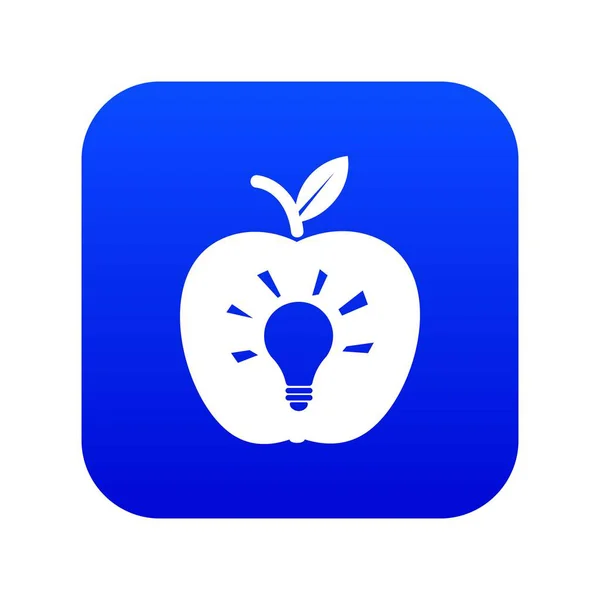 Ícone de maçã bulbo vetor azul — Vetor de Stock