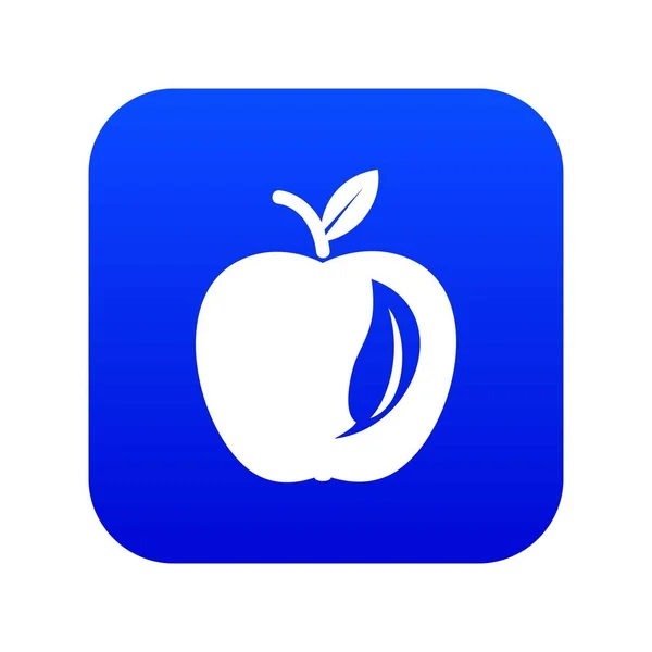 Ikona jabłko liść niebieski wektor — Wektor stockowy