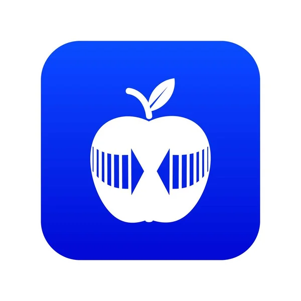 Ícone de seta maçã vetor azul — Vetor de Stock