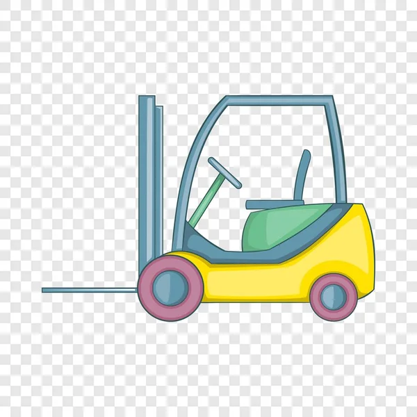 Vysokozdvižný vozík zavaděč ikona, kreslený styl — Stockový vektor
