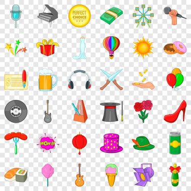 Teslimat Icons set, karikatür tarzı