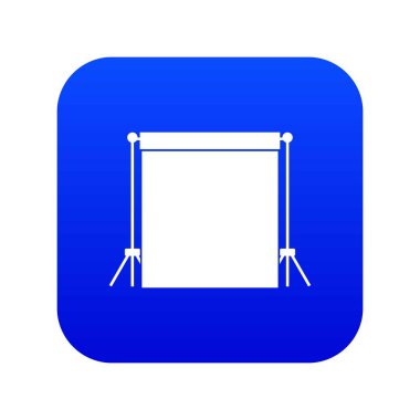 Stüdyo fon simgesi dijital mavi