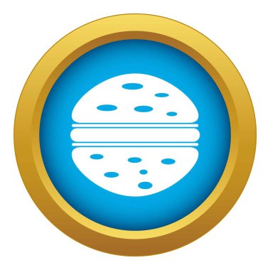 Burger mavi simge vektör izole