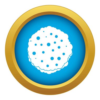 Pirzola simgesi mavi vektör izole