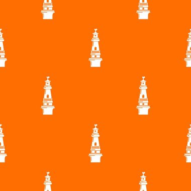 Deniz feneri deseni vektör turuncu