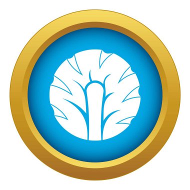 Brokoli simgesi mavi vektör izole taze dilim