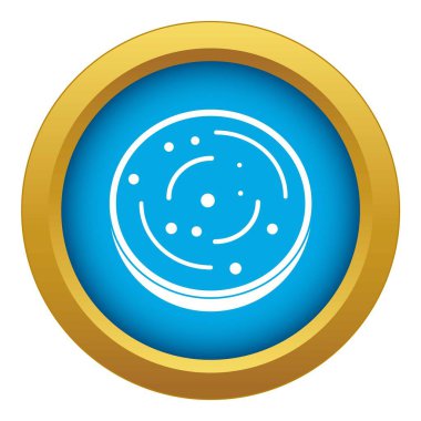 Dilim sosis simgesi mavi vektör izole