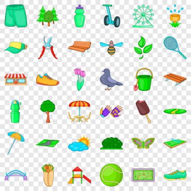 Ağaç Icons set, karikatür tarzı