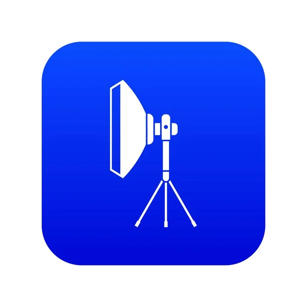 Studio illuminazione icona digitale blu — Vettoriale Stock